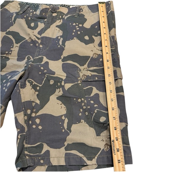 VTG Volcom Scout Cargo Shorts Men 36 Chocolate Chip Camo Military Army Gorpcore - Picture 6 of 6